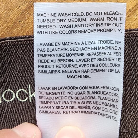 Dockers Brown Pin Stripe Straight Leg Trousers Size 14S - Picture 10 of 15